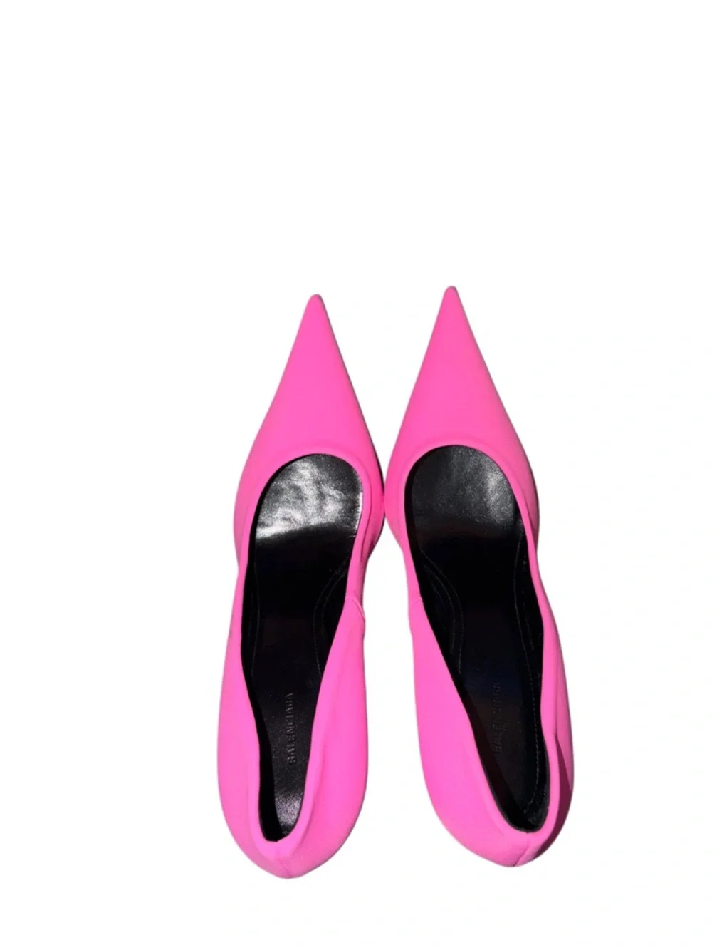 Balenciaga Women's Neon Pink Pointed-Toe High Heel Pumps - Picture 4 of 9